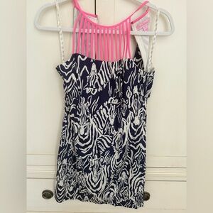 Lilly Pulitzer Pink blue and White Dress